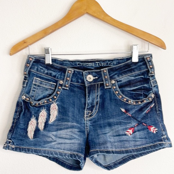 Cowgirl Tuff Pants - Cowgirl Tuff Free Spirit embellished jean shorts